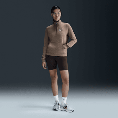 Nike Sportswear Club Fleece Women's Mock-Neck 1/2-Zip Graphic Top