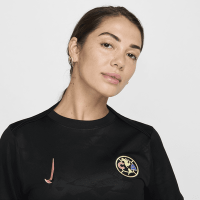 Playera de fútbol Nike Dri-FIT para antes del partido del Club América alternativa Academy Pro para mujer