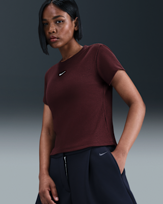 Женская футболка Nike Sportswear Tight Ribbed Short-Sleeve