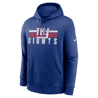 Nike Youth New York Giants Sideline Club Blue Pullover Hoodie