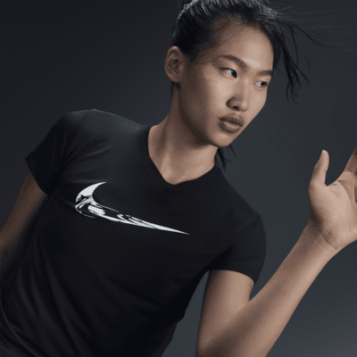 ナイキ ワン ウィメンズ Dri-FIT ショートスリーブ グラフィック ランニングトップ