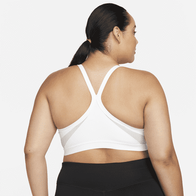 Bra deportivo con cuello en V acolchado de baja sujeción para mujer Nike Indy (talla grande)