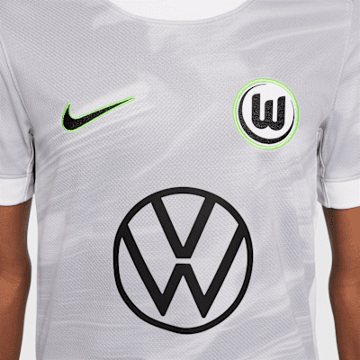 Segunda equipación Stadium VfL Wolfsburgo 2025/2026 Camiseta de manga corta de fútbol Replica Nike Dri-Fit - Niño/a