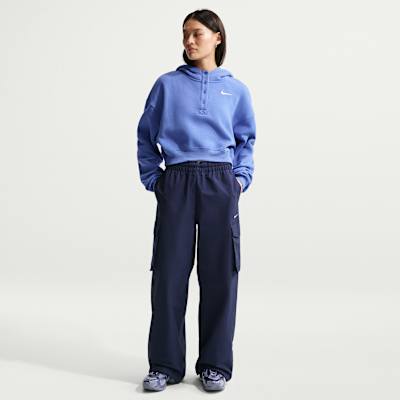 Nike Sportswear Phoenix Fleece Women's Oversized Cropped Henley Hoodie