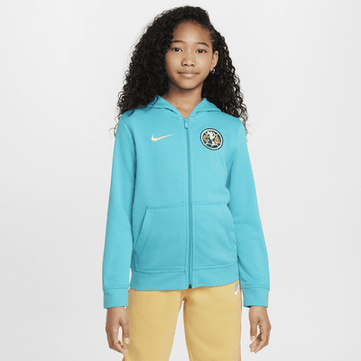 Club América Club Big Kids' (Boys') Nike Soccer Full-Zip French Terry Hoodie