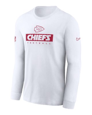 Мужская футболка Kansas City Chiefs Sideline Team Issue Nike Dri-FIT NFL Long-Sleeve