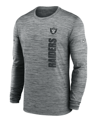 Мужская футболка Las Vegas Raiders Sideline Velocity Nike Dri-FIT NFL Long-Sleeve