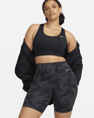 Женские шорты Nike Universa Medium-Support High-Waisted 8" Camo Biker Shorts with Pockets