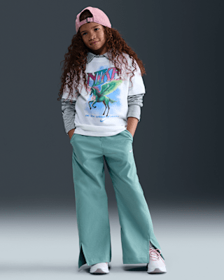 Детские  Nike Sportswear Big Kids' (Girls') Woven Wide-Leg Pants