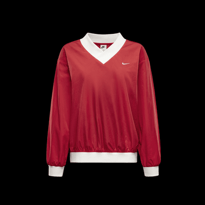 Nike Sportswear Essential Women's Loose UV Woven Long-Sleeve V-Neck Top