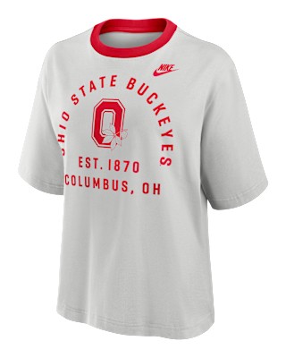 Женская футболка Ohio State Legacy Arch Script Boxy Nike College