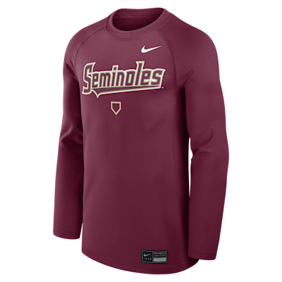 Florida State Dugout Game Time Men's Nike Dri-FIT College Long-Sleeve T-Shirt
