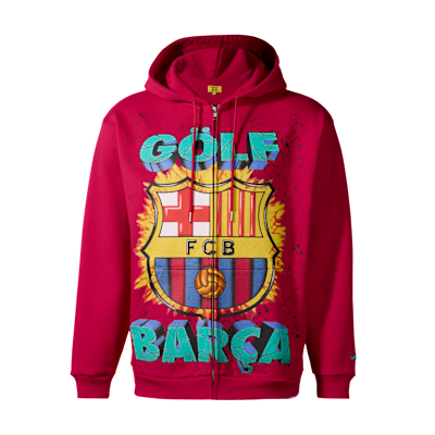 Nike Piłkarska bluza z kapturem i zamkiem na całej długości FC Barcelona x GOLF WANG