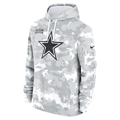 Sudadera con gorro sin cierre Nike de la NFL para hombre Dallas Cowboys Salute to Service Primary Edge Club