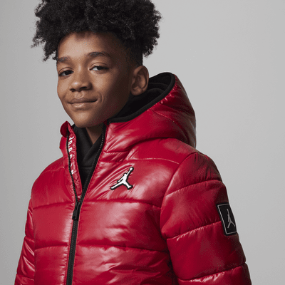 Jordan Midweight Faux Down Jacket Big Kids Jacket. Nike JP