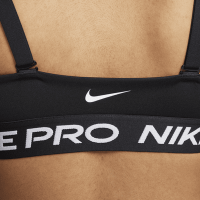 Vadderad sport-BH Nike Pro Indy Plunge med mediumstöd för kvinnor
