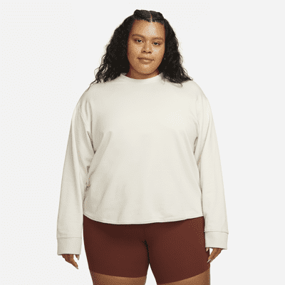 Nike Yoga Luxe Women's Fleece Crew Top (Plus Size)