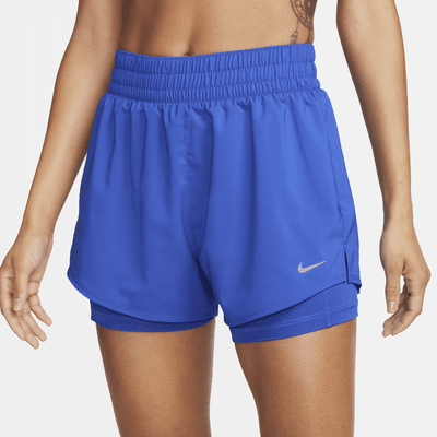 Nike One Women's Dri-FIT High-Waisted 3 2-in-1 Shorts.