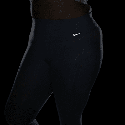 Leggings de largo completo y tiro alto con sujeción firme y bolsillos para mujer Nike Go (talla grande)