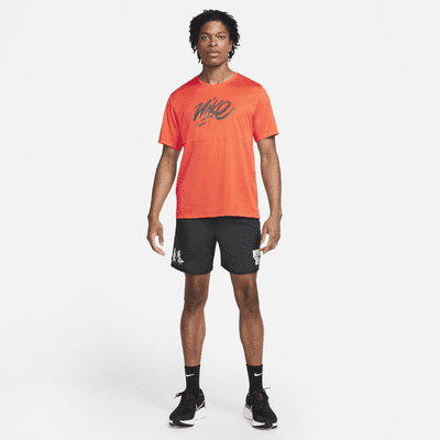 Playera de running de manga corta para hombre Nike Dri-FIT Wild Run