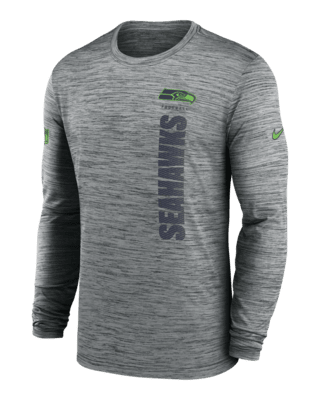 Мужская футболка Seattle Seahawks Sideline Velocity Nike Dri-FIT NFL Long-Sleeve