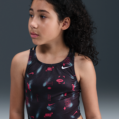 Conjunto de midkini con tirantes cruzados para niña talla grande Nike Swim