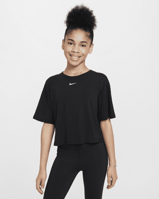 Подростковые шорты Nike One Relaxed Big Kids' (Girls') Dri-FIT Short-Sleeve Top