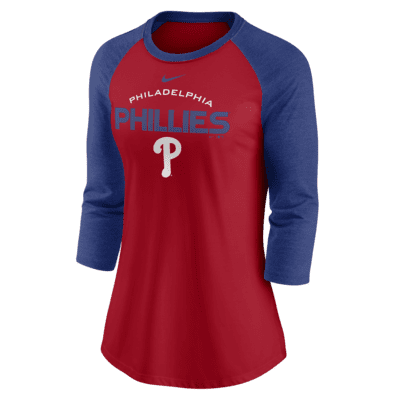 Women's Royal Philadelphia Phillies Oversized Long Sleeve Ombre
