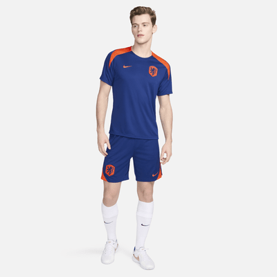 Niederlande Strike Nike Dri-FIT Kurzarm-Fußballoberteil für Herren