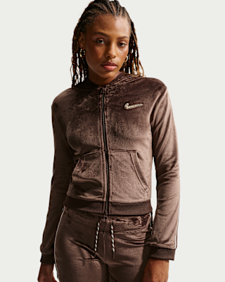 Женские  Nike Sportswear Full-Zip Long-Sleeve Hooded Top