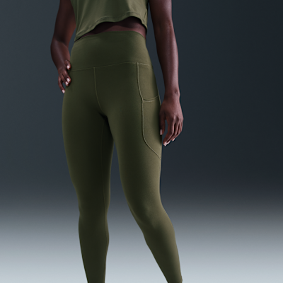 Nike One 7/8-Leggings mit hohem Bund und Taschen für Damen