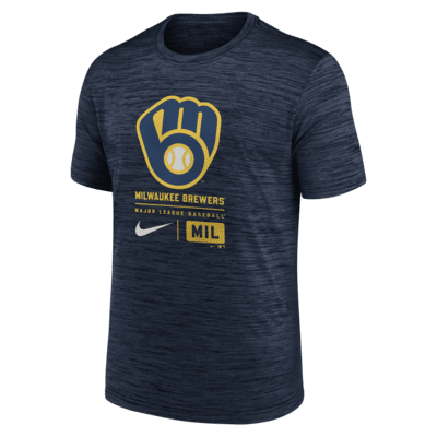 Мужская футболка Milwaukee Brewers Large Logo Velocity