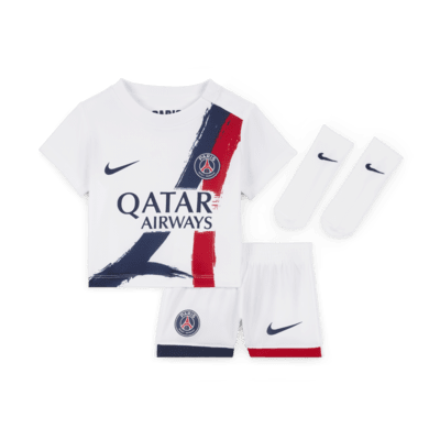 Divisa da calcio replica in 3 pezzi Nike Paris-Saint Germain 2024 Stadium per bebè e bimbo/a – Away