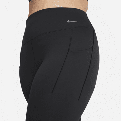 Leggings de largo completo y cintura alta de media sujeción para mujer Nike Universa con bolsillos (talla grande)