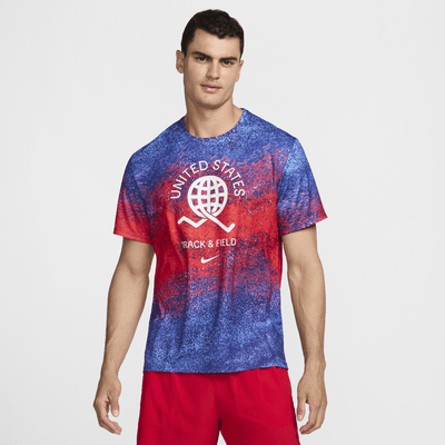 Playera de correr de manga corta Nike Dri-FIT para hombre USA Miler