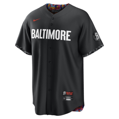 MLB Baltimore Orioles City Connect Men's Replica Baseball Jersey.