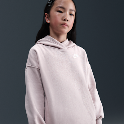 Sudadera con gorro sin cierre oversized para niños talla grande Nike Sportswear Club Fleece