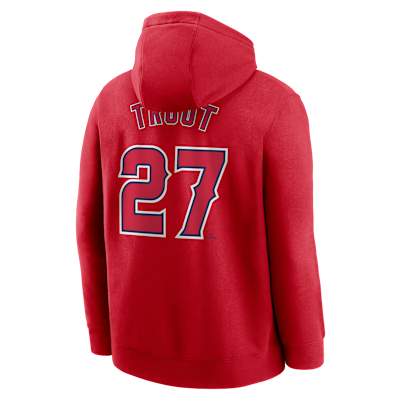 Mike Trout Los Angeles Angels Club Men's Nike MLB Pullover Hoodie