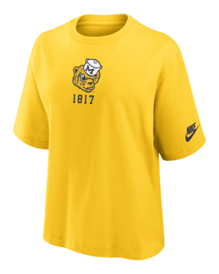 Женская футболка Michigan Wolverines Legacy Established Boxy Nike College