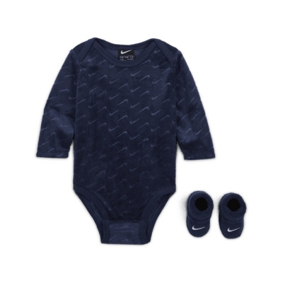 Conjunto de body de 2 piezas de tejido velour Swoosh para bebé (0 a 9 meses) Nike