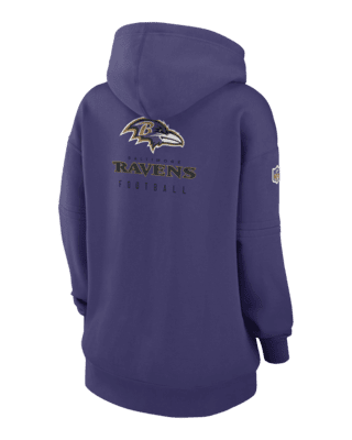 Baltimore Ravens Nike Youth 2023 Sideline Club Fleece Pullover Hoodie -  Black