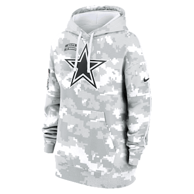 Sudadera con gorro sin cierre Nike de la NFL para mujer Dallas Cowboys Salute to Service Primary Edge Club