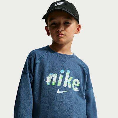 Nike E1D1 Little Kids' French Terry 2-Piece Graphic Crew Set