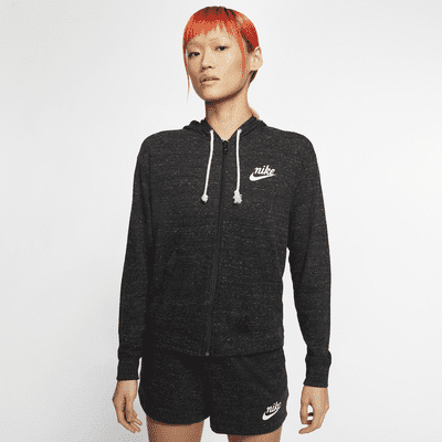 nike black full zip hoodie women's