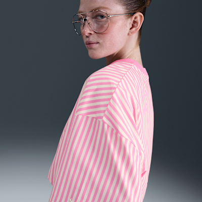 Nike Sportswear Chill Poplin Lockeres Oberteil mit Streifen (Damen)