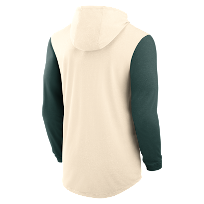 Playera de manga larga con gorro universitaria Nike Dri-FIT para hombre Michigan State Legacy
