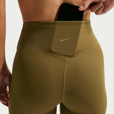 Nike Zenvy-leggings i 7/8-længde med høj talje og uden søm foran til kvinder