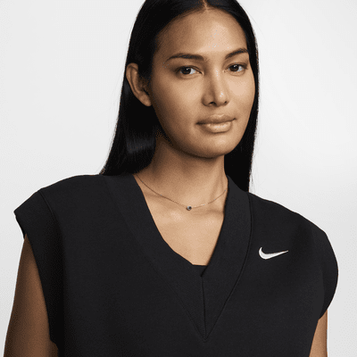 Nike Sportswear Phoenix Fleece Women's Loose V-Neck Sleeveless Cropped Top