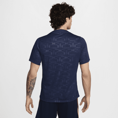 Haut de foot à manches courtes d'avant-match Nike Dri-FIT FC Barcelona Academy Pro Domicile pour homme