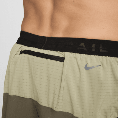 Shorts de correr Dri-FIT de 13 cm con forro de ropa interior para hombre Nike Trail Second Sunrise